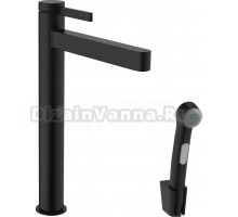 Комплект для раковины Hansgrohe Finoris 260 76220670 с гигиеническим душем, матовый черный