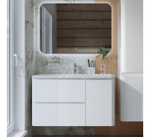 Мебель для ванной комнаты Itana Roberto 100 подвесная, белый глянец