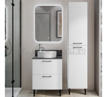 Мебель для ванной комнаты Itana Nais 2.0 60 напольная, белая матовая, со столешницей