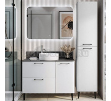 Мебель для ванной комнаты Itana Nais 2.0 100 напольная, белая матовая, со столешницей