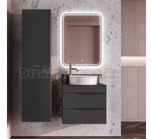 Мебель для ванной комнаты Itana Sky 60 подвесная, графит, со столешницей