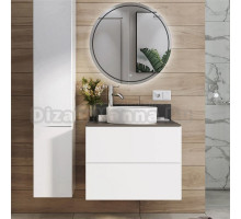 Мебель для ванной комнаты Itana Uno 70 подвесная, белый глянец, со столешницей