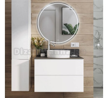 Мебель для ванной комнаты Itana Uno 80 подвесная, белый глянец, со столешницей