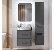 Мебель для ванной комнаты Itana Pino 60 подвесная, графит, со столешницей