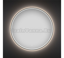 Зеркало круглое Wellsee 7 Rays’ Spectrum 50 с фронтальной подсветкой, черное матовое