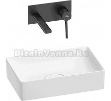Комплект 2 в 1 Wellsee Pure BY Wellsee 201000712 глянцевый белый, матовый черный, С ВНУТРЕННЕЙ ЧАСТЬЮ