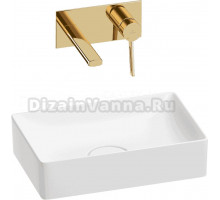 Комплект 2 в 1 Wellsee Pure BY Wellsee 201000713 глянцевый белый, золото, С ВНУТРЕННЕЙ ЧАСТЬЮ