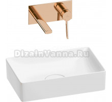 Комплект 2 в 1 Wellsee Pure BY Wellsee 201000714 глянцевый белый, розовое золото, С ВНУТРЕННЕЙ ЧАСТЬЮ