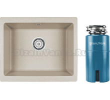 Комплект Мойка Paulmark Gera 60 PM205546-BE, бежевый + Измельчитель Intenso