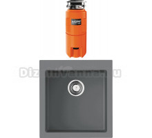 Комплект Мойка Omoikiri Bosen 47-GR, leningrad grey + Измельчитель Nagare slim 500