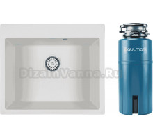 Комплект Мойка Paulmark Kante 60 PM106052-WH, белый + Измельчитель Intenso I-PRO 1000