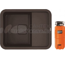 Комплект Мойка Omoikiri Tasogare 65, темный шоколад + Измельчитель Nagare slim 1250