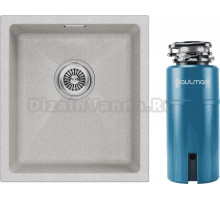 Комплект Мойка Paulmark Lumi LU41-BE, бежевая + Измельчитель Intenso