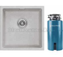 Комплект Мойка Paulmark Lumi LU45-BE, бежевая + Измельчитель Intenso I-500