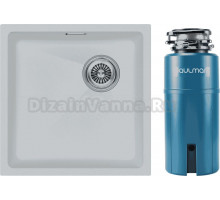 Комплект Мойка Paulmark Lumi LU45SK-WH, белая + Измельчитель Intenso I-PRO 1000