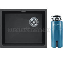 Комплект Мойка Paulmark Lumi LU55SK-AN, антрацит + Измельчитель Intenso I-PRO 1000