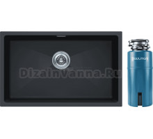 Комплект Мойка Paulmark Lumi LU74-AN, антрацит + Измельчитель Intenso