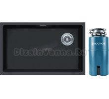 Комплект Мойка Paulmark Lumi LU74SK-AN, антрацит + Измельчитель Intenso I-500