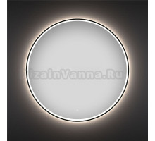 Зеркало круглое Wellsee 7 Rays’ Spectrum 65 с фронтальной подсветкой, черное матовое