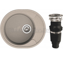 Комплект Мойка Reflexion Allonge, 57 бежевая + Измельчитель Bone Crusher BC 610-AS