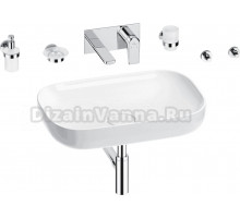 Комплект 8 в 1 Wellsee Croquis 201005696 глянцевый белый, хром, С ВНУТРЕННЕЙ ЧАСТЬЮ