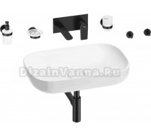 Комплект 8 в 1 Wellsee Croquis 201005697 глянцевый белый, матовый черный, С ВНУТРЕННЕЙ ЧАСТЬЮ