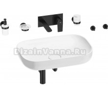 Комплект 8 в 1 Wellsee Croquis 201005717 глянцевый белый, матовый черный, С ВНУТРЕННЕЙ ЧАСТЬЮ