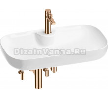 Комплект 5 в 1 Wellsee Croquis 2.0 201004149 глянцевый белый, розовое золото