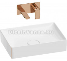 Комплект 2 в 1 Wellsee Pure BY Wellsee 201000729 глянцевый белый, розовое золото, С ВНУТРЕННЕЙ ЧАСТЬЮ
