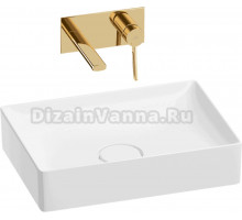 Комплект 2 в 1 Wellsee Pure BY Wellsee 201000733 глянцевый белый, золото, С ВНУТРЕННЕЙ ЧАСТЬЮ