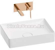 Комплект 2 в 1 Wellsee Pure BY Wellsee 201000734 глянцевый белый, розовое золото, С ВНУТРЕННЕЙ ЧАСТЬЮ