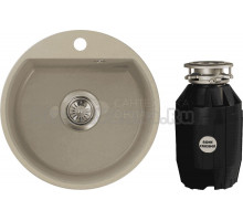 Комплект Мойка NOVA, 44, бежевая + Измельчитель Bone Crusher BC 810-AS