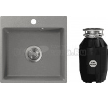 Комплект Мойка NOVA, 44-44, серая + Измельчитель Bone Crusher BC 810-AS