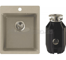 Комплект Мойка NOVA, 51-42, бежевая + Измельчитель Bone Crusher BC 910-AS