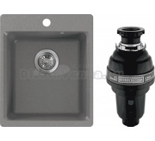 Комплект Мойка NOVA, 51-42, серая + Измельчитель Bone Crusher BC 1000-AS