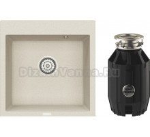 Комплект Мойка Point Арбель 51, светло-бежевая + Измельчитель Bone Crusher BC 910-AS