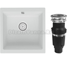 Комплект Мойка Point Бату 45, белая + Измельчитель Bone Crusher BC 610-AS