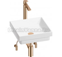 Комплект 5 в 1 Wellsee Doux 201004154 глянцевый белый, розовое золото