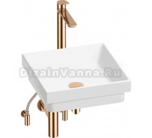 Комплект 5 в 1 Wellsee Doux 201004194 глянцевый белый, розовое золото