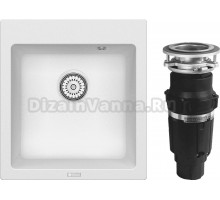 Комплект Мойка Point Моко 47, белая + Измельчитель Bone Crusher BC 610-AS