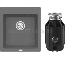 Комплект Мойка Point Моко 47, серая + Измельчитель Bone Crusher BC 910-AS