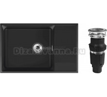 Комплект Мойка Point Этна 78, черная + Измельчитель Bone Crusher BC 610-AS