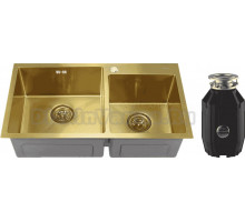 Комплект Мойка Melana S7843HG + Измельчитель Bone Crusher BC 910-AS