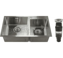 Комплект Мойка Melana S8045H сатин + Измельчитель Bone Crusher BC 910-SL-Slim Line