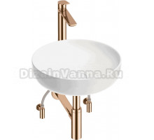 Комплект 5 в 1 Wellsee Chalice Perfection 201004284 глянцевый белый, розовое золото