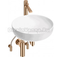 Комплект 5 в 1 Wellsee Chalice Perfection 201004299 глянцевый белый, розовое золото