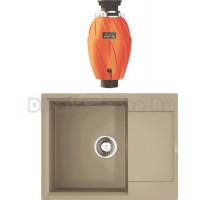 Комплект Мойка Omoikiri Daisen 65T-CH, шампань + Измельчитель Nagare 750