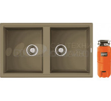 Комплект Мойка Omoikiri Tedori 86-2-CH, шампань + Измельчитель Nagare slim 500