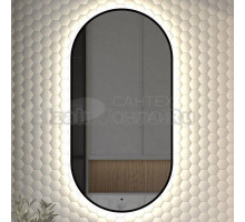 Зеркало Defesto Aura DF 2924R 50x100 с нейтральной подсветкой, инфракрасный выключатель, черное