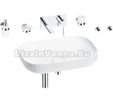 Комплект 8 в 1 Wellsee Croquis 201005721 глянцевый белый, хром, С ВНУТРЕННЕЙ ЧАСТЬЮ